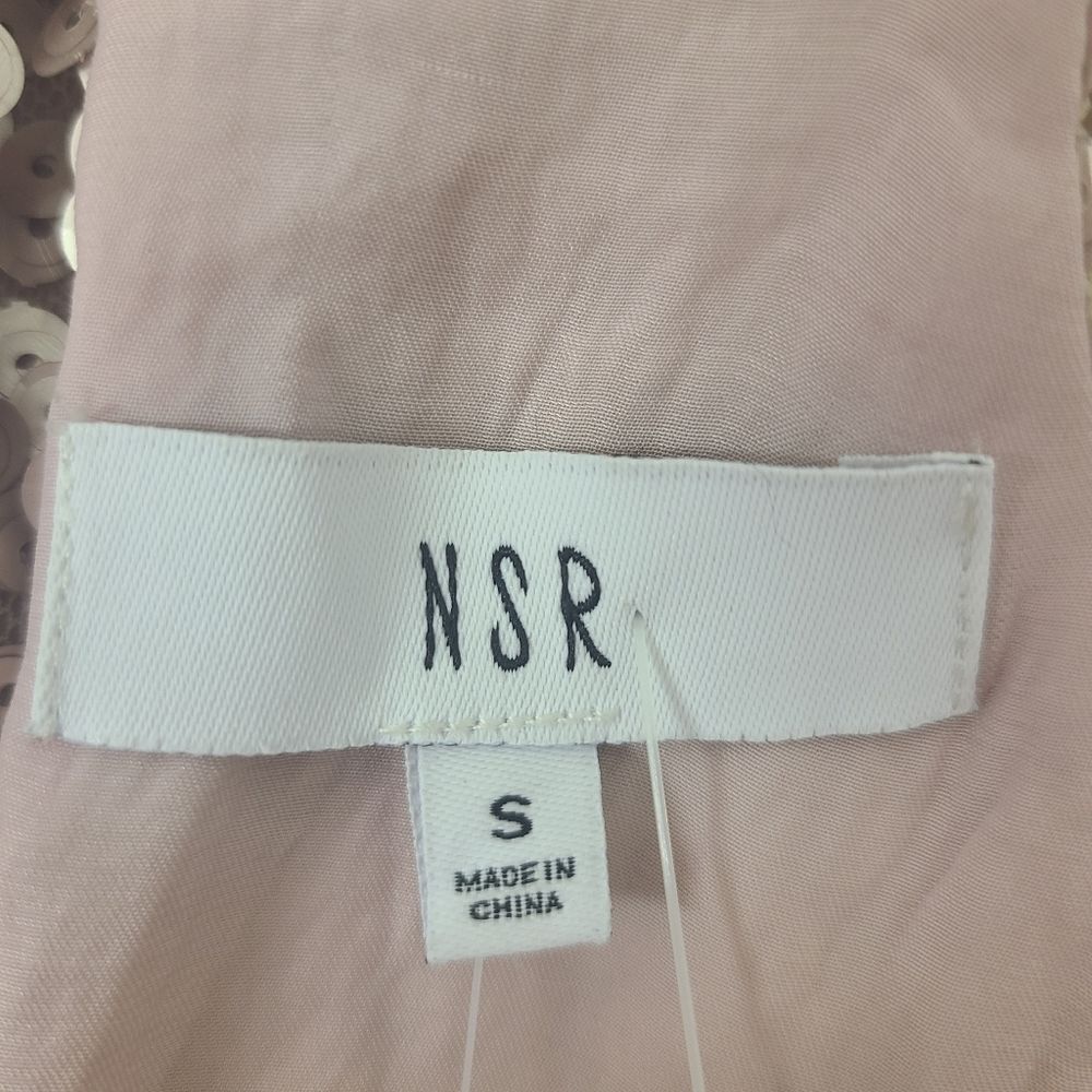 NSR Metallic Pink Sequin Racerback Tank Top Size Small - Picture 6 of 7